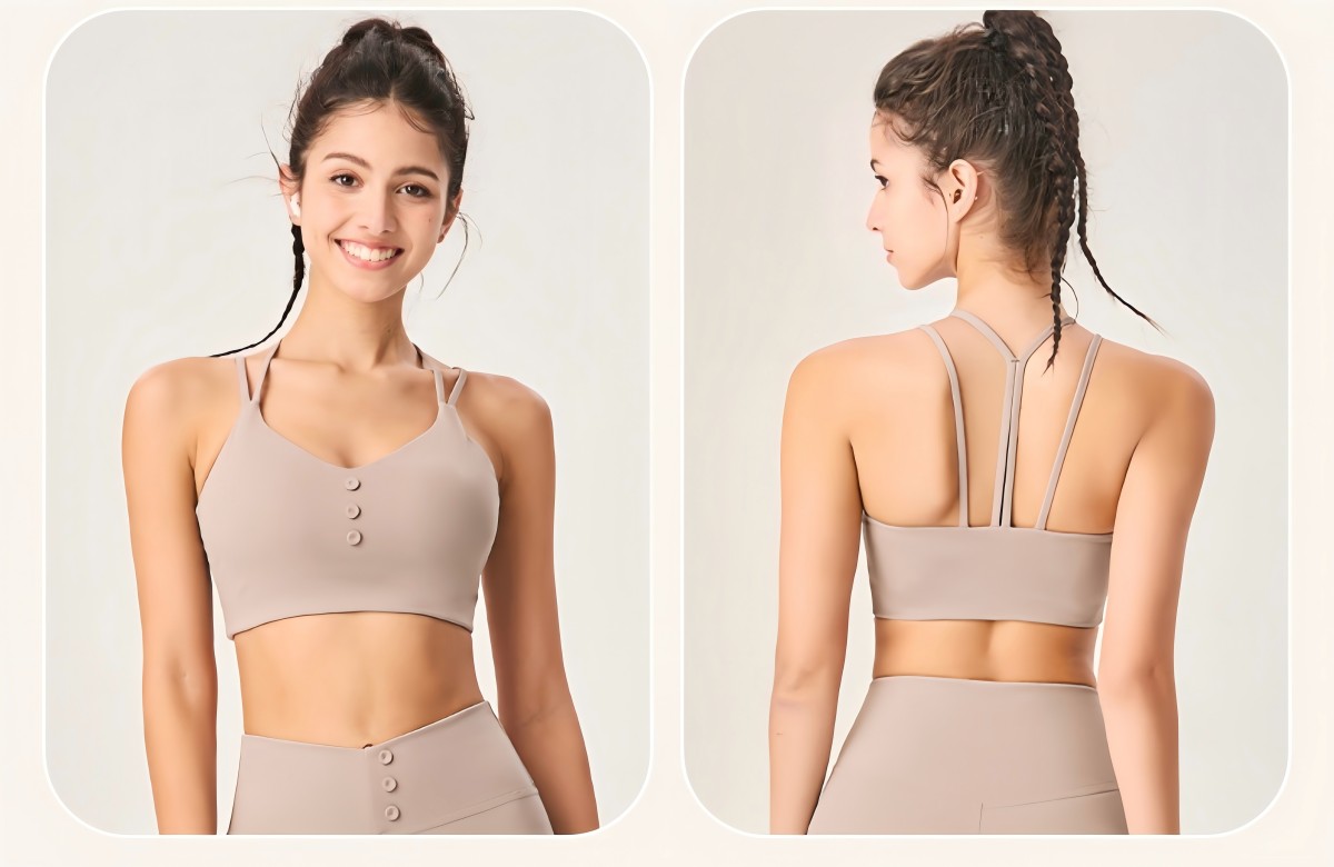 Triple Button Sports Bra